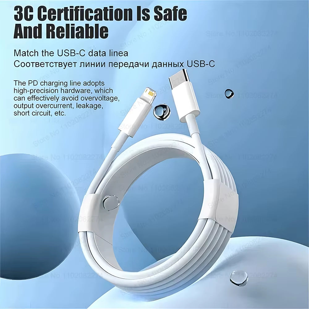 35W USB C Cable Fast Charge for Apple Iphone 14 13 12 11 15 16 Pro Max plus Ipad Air PD Fast Charger Cables USB Type C Data Line