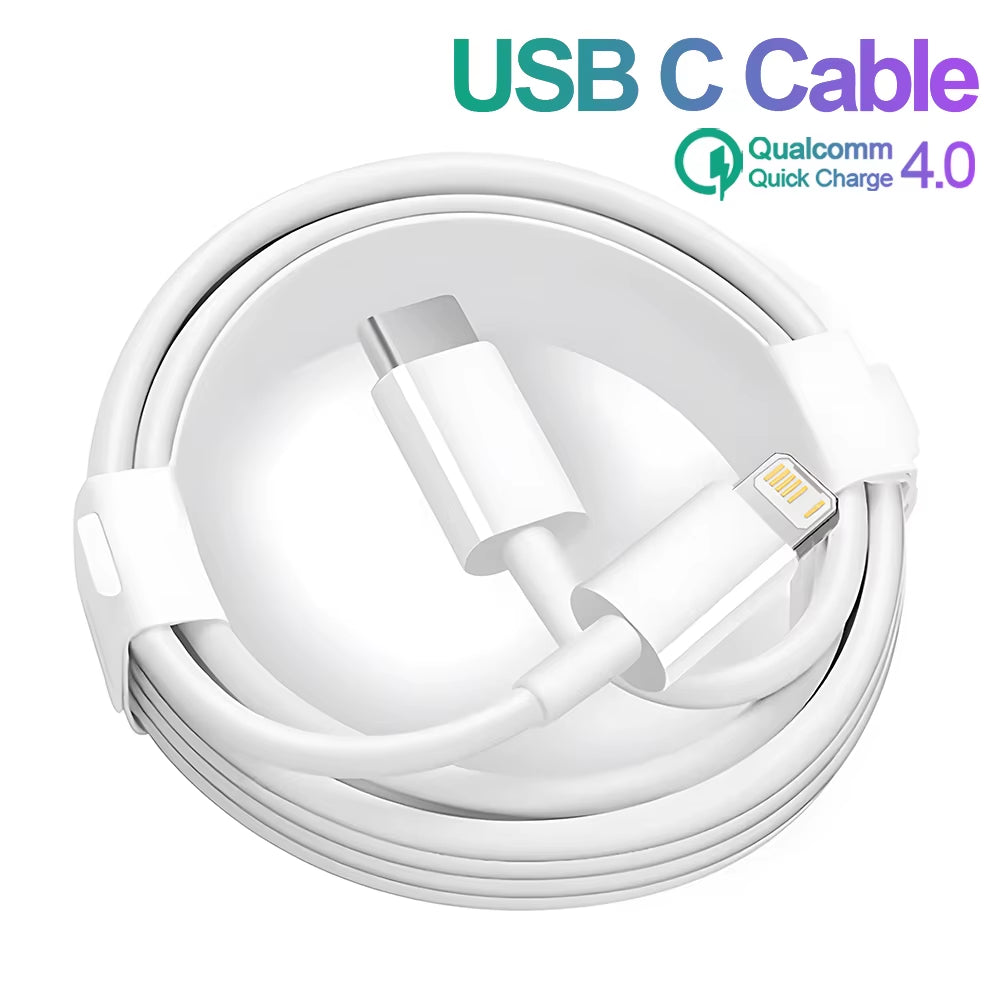 35W USB C Cable Fast Charge for Apple Iphone 14 13 12 11 15 16 Pro Max plus Ipad Air PD Fast Charger Cables USB Type C Data Line