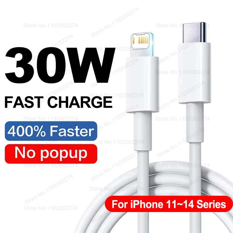 35W USB C Cable Fast Charge for Apple Iphone 14 13 12 11 15 16 Pro Max plus Ipad Air PD Fast Charger Cables USB Type C Data Line