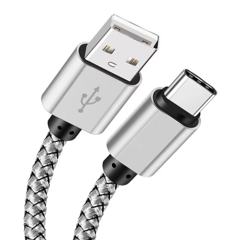 USB a to Type C Charging Cable 2A Fast Charger Nylon Data Cable 1M 2M 3M for Iphone Android Huawei Samsung Typec Charging Device